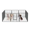 Dog Pens Outdoor 32" Height Foldable 12 Panels Heavy Duty Metal Portable Dog Playpen Indoor Anti-Rust Exercise Dog Fence with Doors for Large/Medium/S