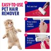 Pet Hair Remover - Reusable Cat and Dog Hair Remover for Furniture; Couch; Carpet; Car Seats and Bedding; pet grooming; Portable; Multi-Surface Lint R