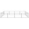 Dog Kennel Silver 172.2 ft¬≤ Steel