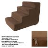 Pet Stairs ‚Äì Foam Pet Steps for Small Dogs or Cats with 4 Step Design and Removable Cover ‚Äì Non-Slip Dog Stairs for Home by Petmaker (Brown)