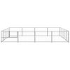 Dog Kennel Silver 172.2 ft¬≤ Steel