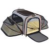 Pet Carrier Expandable Foldable Soft Dog Bag Backpack 5 Open Doors Reflective Tapes Pet Travel Bag Carrier for Cats