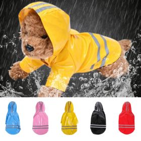 S-XL Pets Dog Raincoat Reflective Strip Dog RainCoat Waterproof Jackets Outdoor Breathable Clothes For Puppies (Color: Pink, size: M)