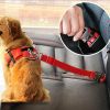 Pet Dog Cat Car Seat Belt For Accessories Goods Animals Adjustable Harness Lead Leash Small Medium Travel Clip French Bulldog