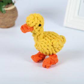 Natural Jute Dog Chewing Rope For Dental Tough With Cute Animals Fruit Eco-Friendly Knot (style: Duck)