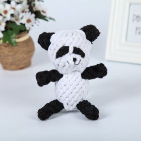 Natural Jute Dog Chewing Rope For Dental Tough With Cute Animals Fruit Eco-Friendly Knot (style: Panda)