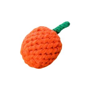 Natural Jute Dog Chewing Rope For Dental Tough With Cute Animals Fruit Eco-Friendly Knot (style: Orange)