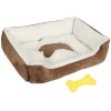 Pet Dog Bed Soft Warm Fleece Puppy Cat Bed Dog Cozy Nest Sofa Bed Cushion Mat XL Size