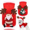 2021 New Pet Clothes Fall/winter Flannel Warm Festive Dress Elk Christmas Dress