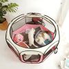 Large 44.9x 44.9x 22.8  Portable Foldable Pet Playpen Kennel House Playground for Puppy Cat Kittens Bunny Chicks Indoor Outdoor Travel Camping