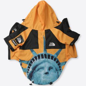 Windproof And Rainproof Dog Pet Shell Jacket (Option: Yellow Statue-4XL)